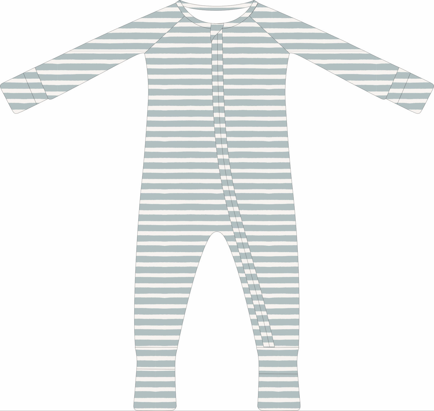 (PREORDER) Convertible Two-Way Ruffled Zipper One Piece | Vintage Stripe