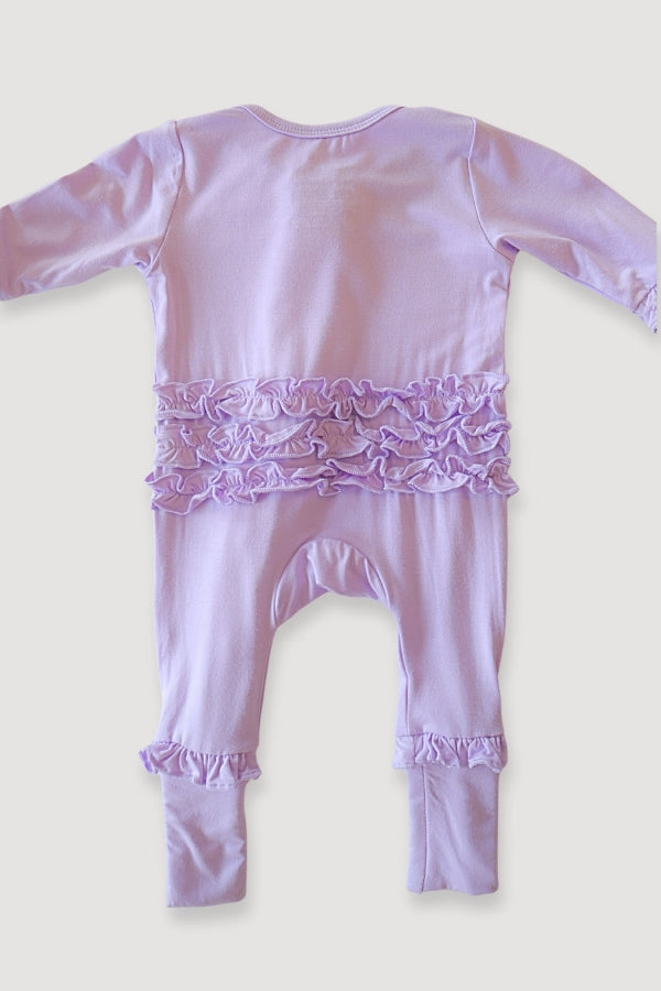 Convertible Two-Way Ruffled Zipper One Piece | Lavender