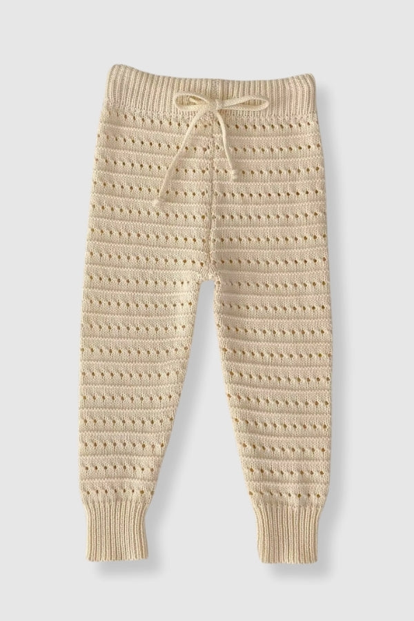 100% Cotton Knit Bottoms Striped Detail - Set Available