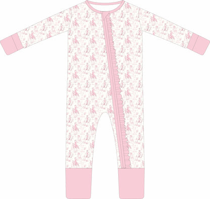 (PREORDER MARCH) Bamboo Ruffle Loungewear | Toile Cowgirl