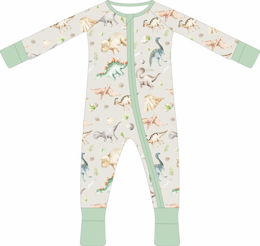 (PREORDER) Convertible Two-Way Ruffled Zipper One Piece | Dino Den