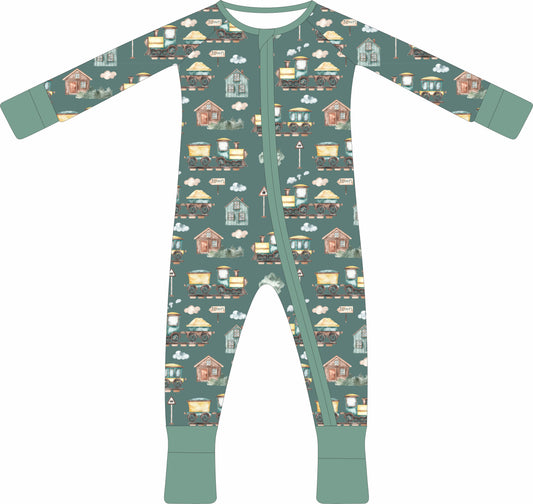 (PREORDER) Convertible Two-Way Ruffled Zipper One Piece | Choo Choo